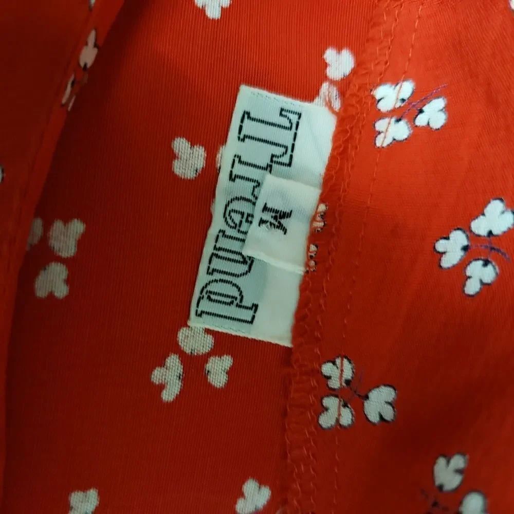 Trend vintage red and white side tie blouse - Picture 2 of 8